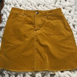 Mustard Yellow Corduroy Skirt